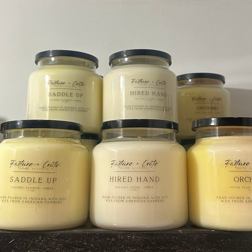 Out With The Old Saddle Up Candle