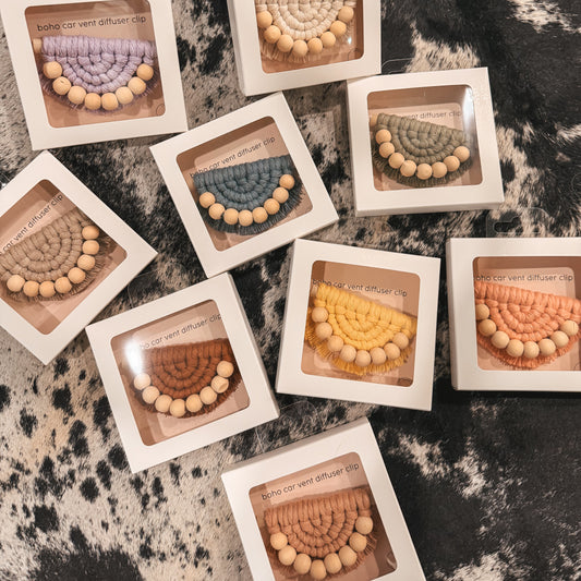 Boho Car Vent Clip Diffuser | Farmer's Daughter
