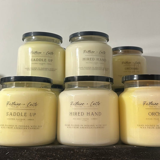 Out With The Old Saddle Up Candle